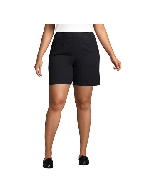 Plus Size Lands' End Pull-On 7" Chino Shorts