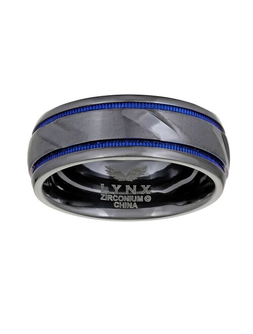 Lynx Black Zirconium Band Ring