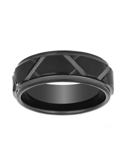 Lovemark Men's Tungsten Geometric Ring