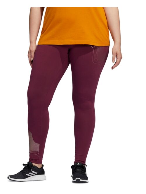 Plus Size adidas Holiday Shine Graphic Tights