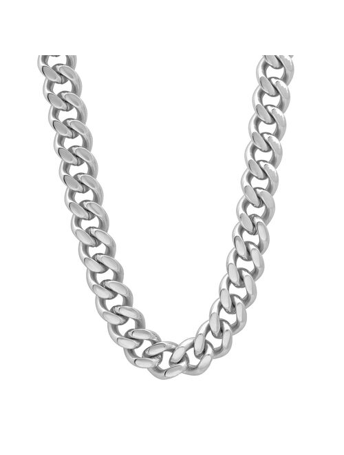 Steel Nation Men's Stainless Steel Curb Link Chain Necklace