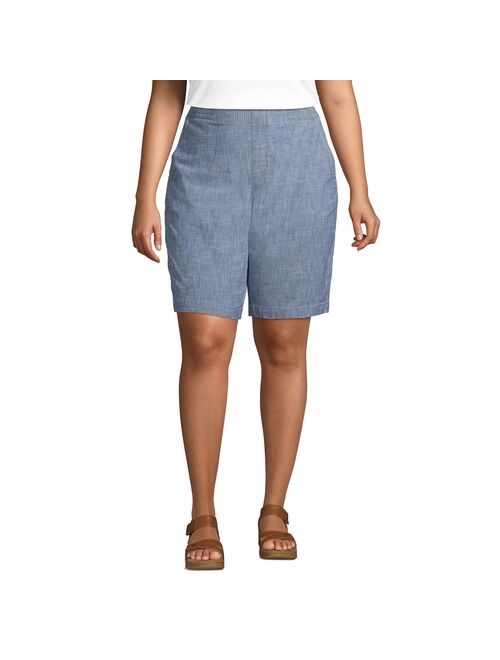 Buy Plus Size Lands' End Mid-Rise Elastic-Waist Pull-On 10