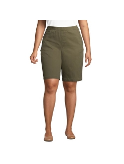 Plus Size Lands' End Pull-On Chino Bermuda Shorts