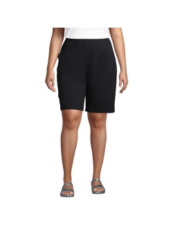 Plus Size Lands' End Pull-On Chino Bermuda Shorts