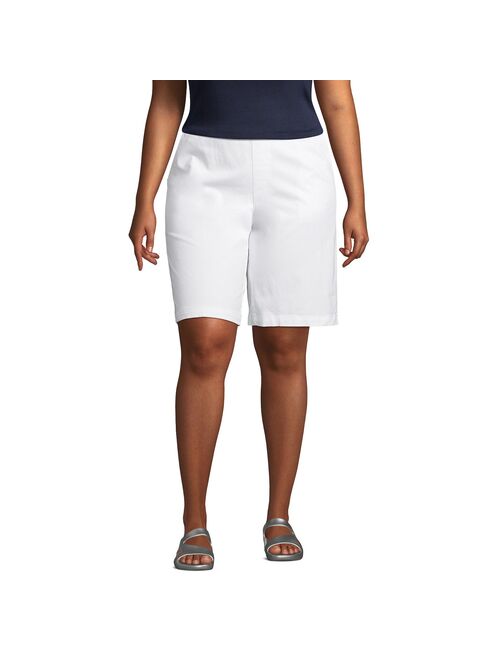 Plus Size Lands' End Pull-On Chino Bermuda Shorts