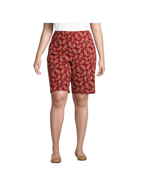 Plus Size Lands' End Pull-On Chino Bermuda Shorts