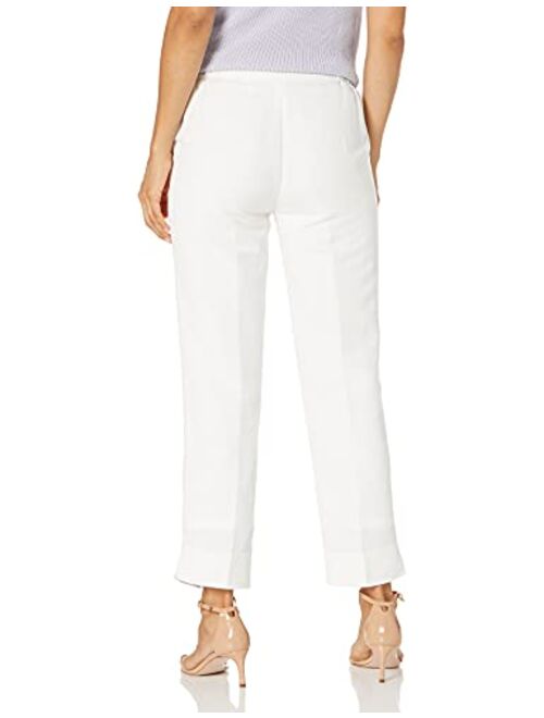 Kasper Women's Side Elastic Linen Pant