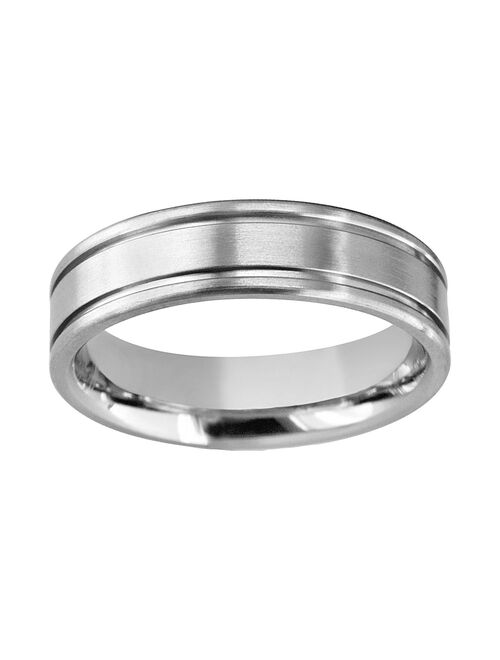 Titanium Double Groove Wedding Band - Men