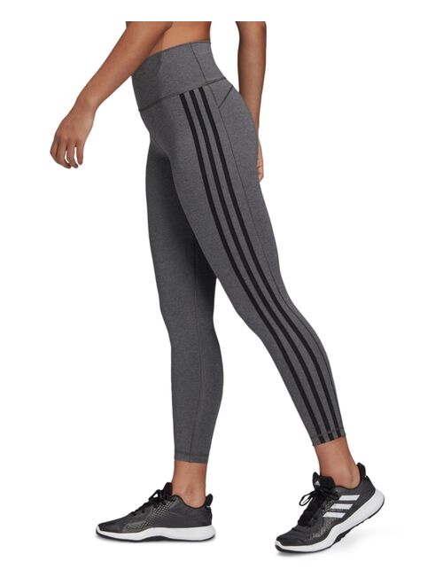 adidas Women's 3-Stripe Workout 7/8 Length Leggings