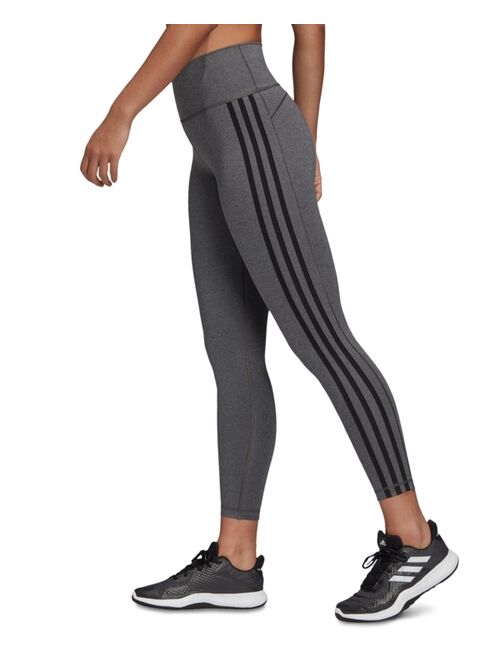 adidas Women's 3-Stripe Workout 7/8 Length Leggings