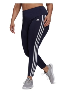 Plus-Size Designed 2 Move High-Rise 3-Stripes 7/8 Sport Tights