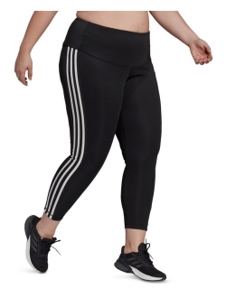 Plus-Size Designed 2 Move High-Rise 3-Stripes 7/8 Sport Tights