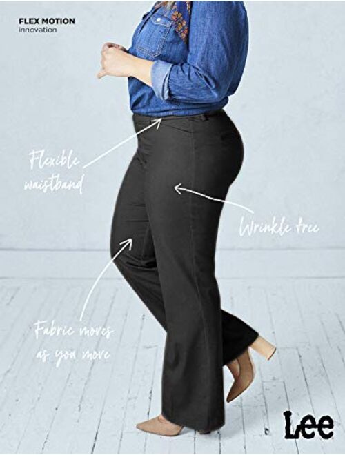 Lee Women's Plus Size Flex Motion Regular Fit Trouser Pant