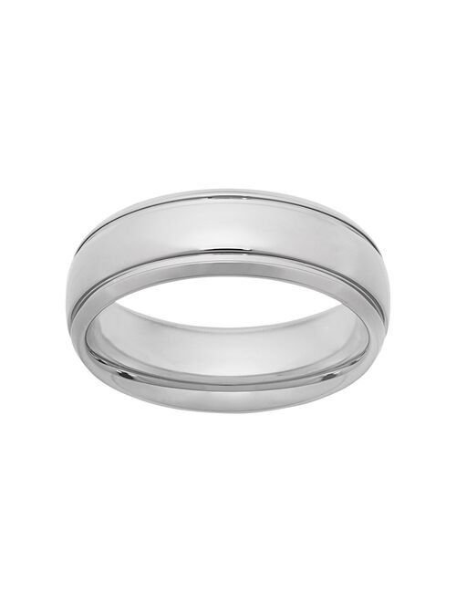 Titanium Striped Wedding Band - Men