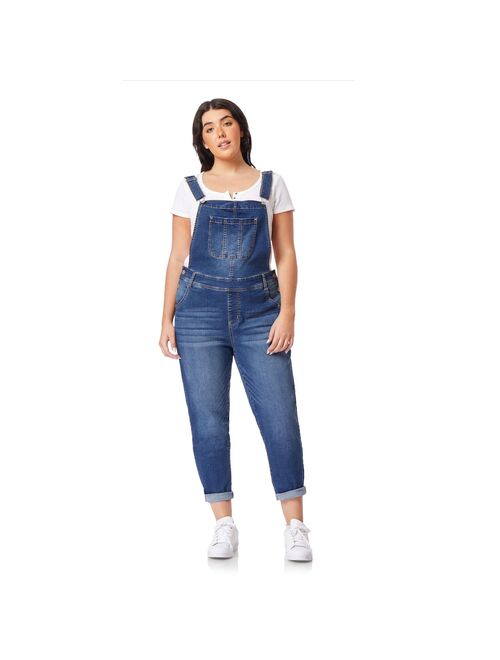 Juniors' Plus Size WallFlower Insta Stretch Overalls