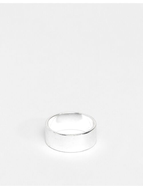 ASOS DESIGN pinky band ring in silver tone