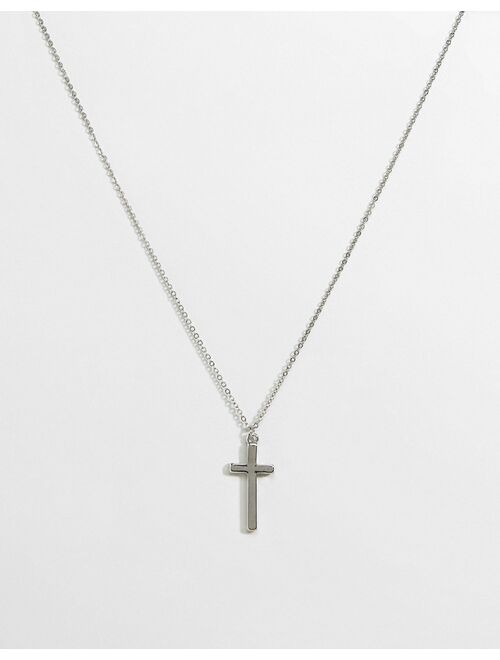 Icon Brand cross pendant necklace in antique silver