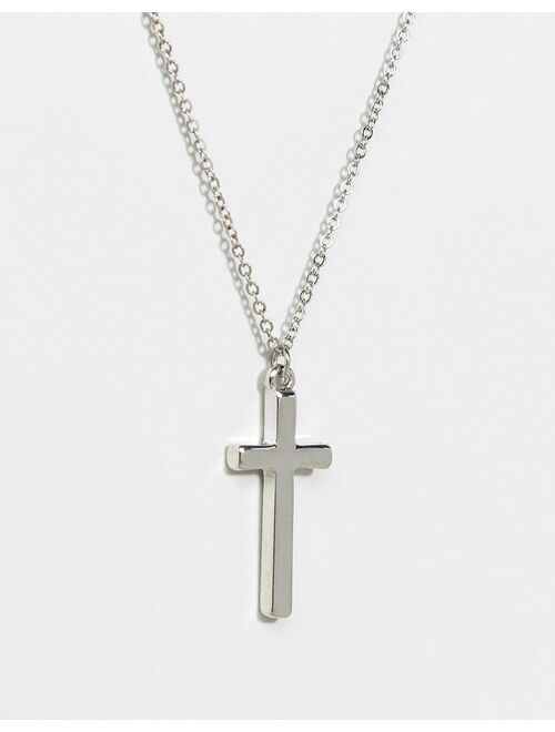 Icon Brand cross pendant necklace in antique silver