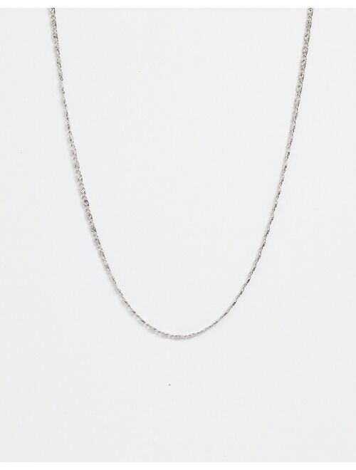 DesignB skinny neck chain in silver