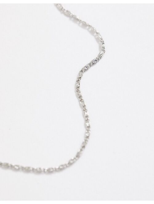 DesignB skinny neck chain in silver