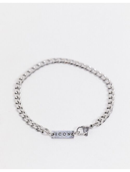 Icon Brand stainless steel bracelet in silver