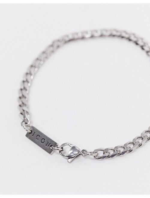 Icon Brand stainless steel bracelet in silver