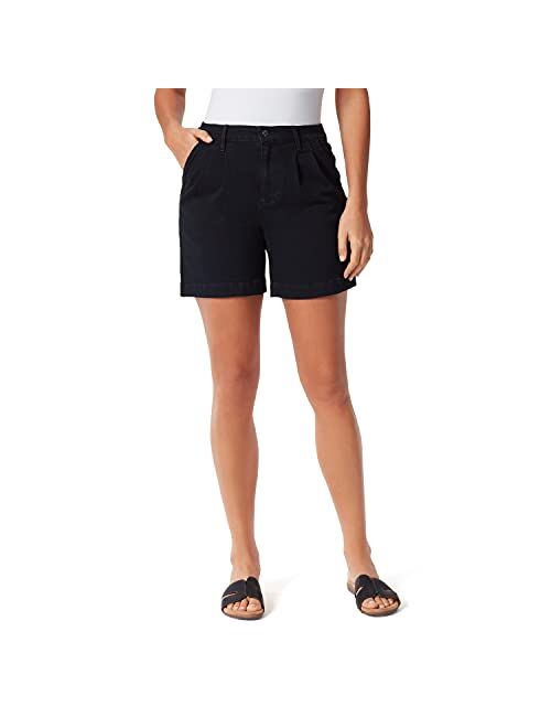 Gloria Vanderbilt Women's High Rise 6" Inseam Pleated Short