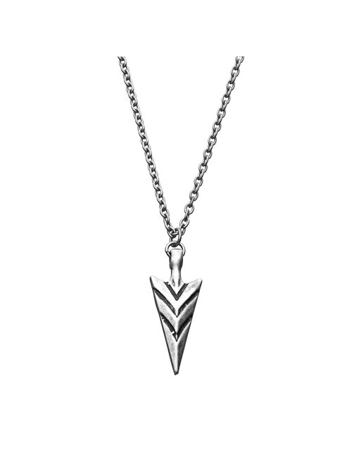 Men's Stainless Steel Arrowhead Pendant Necklace