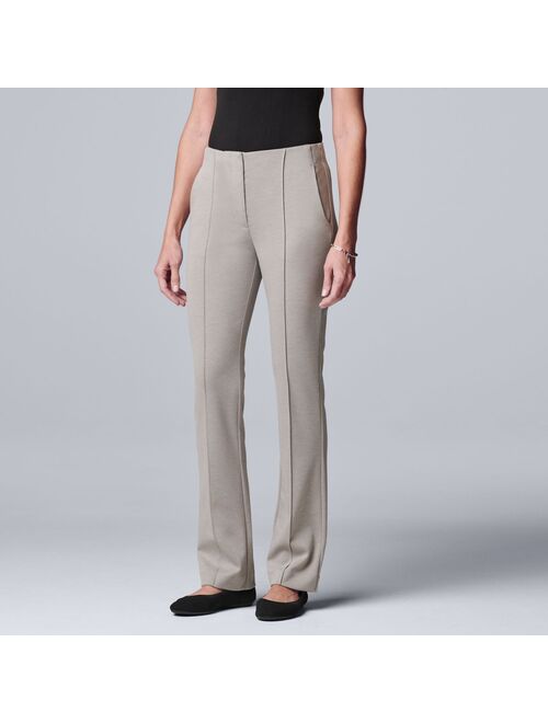 Women's Simply Vera Vera Wang High-Waisted Barely Bootcut Trouser Pants