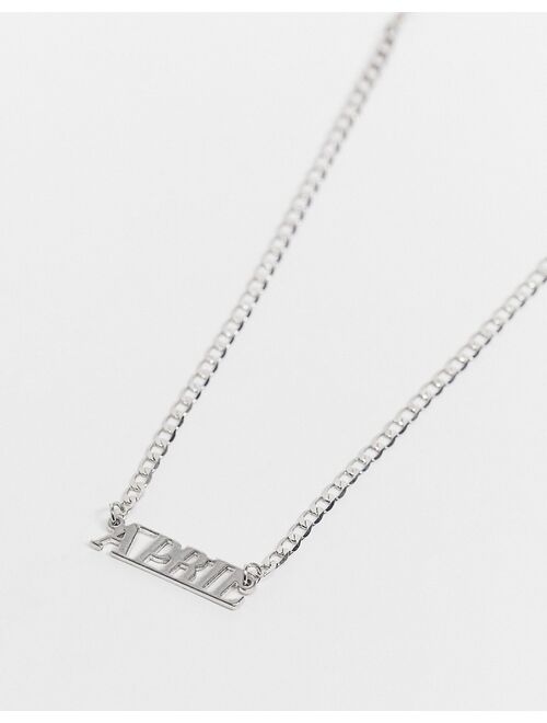 DesignB stainless steel neckchain with april pendant