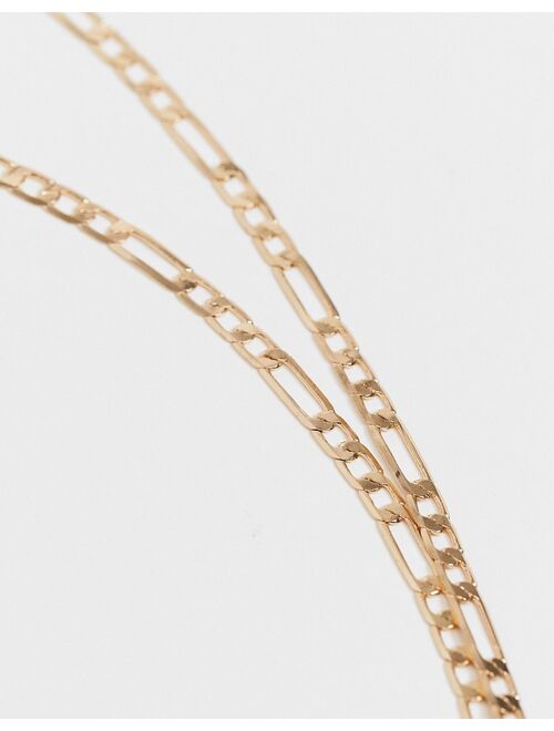 DesignB figaro skinny chain necklace in gold