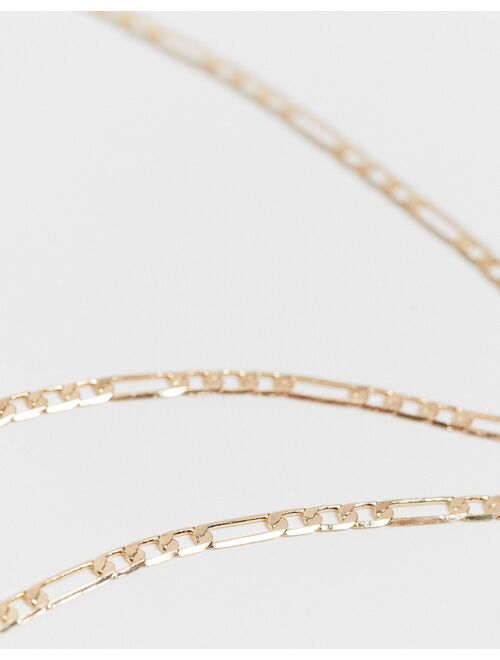 DesignB figaro skinny chain necklace in gold