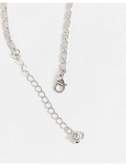 DesignB rhodium chain necklace in silver