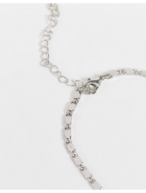 DesignB rhodium chain necklace in silver