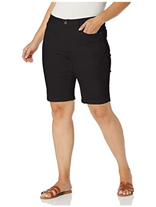 NYDJ Women's Plus Size Briella Jean Shorts with Roll Cuffs | Slimming & Flattering Fit