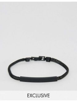 DesignB chain id bracelet in black exclusive to asos