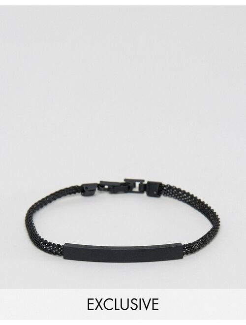 DesignB chain id bracelet in black exclusive to asos