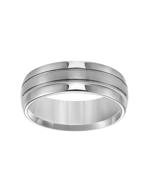 Lovemark Tungsten Groove Men's Wedding Band