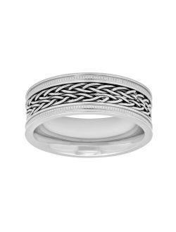 Men's Stainless Steel Braided Wedding Band