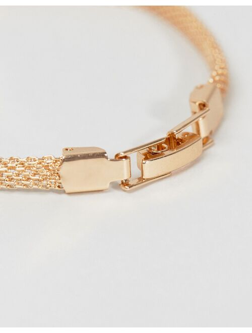 DesignB chain id bracelet in gold exclusive to asos