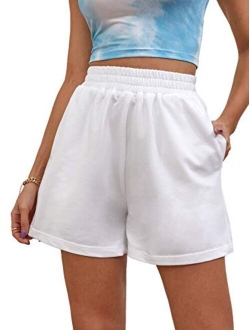 Women's Print Drawstring Waist Pocket Casual Summer Shorts