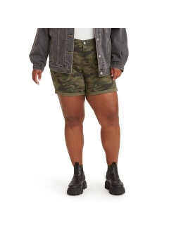 Plus Size Levi's Mid-Length Cuffed Jean Shorts