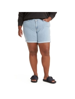 Plus Size Levi's Mid-Length Cuffed Jean Shorts