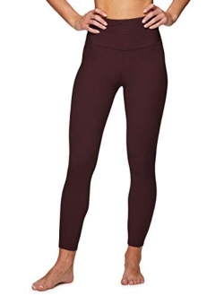 Active Women's Ribbed Legging, Yoga High Waist Textured Ribbed 7/8 Legging