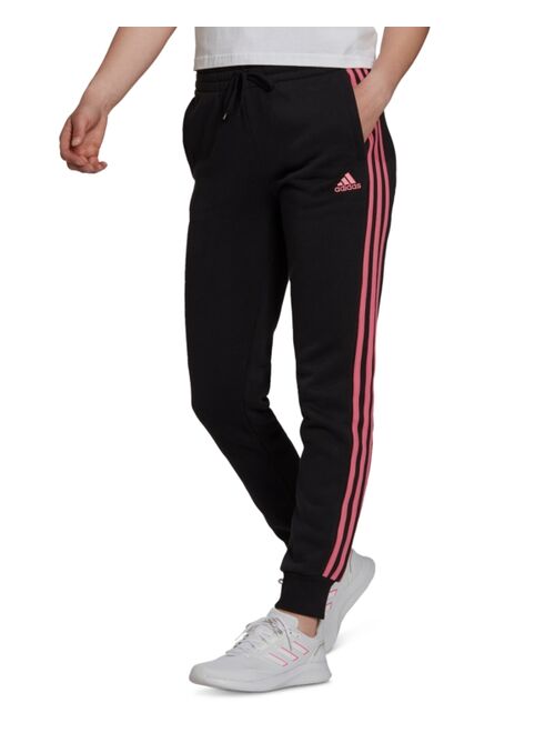 adidas Women's Cotton Fleece 3-Stripe Jogger