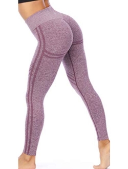 Butt Lifting Leggings for Woman,High Waisted Seamless Yoga Compression Pants Tummy Control Gym Workout Tights