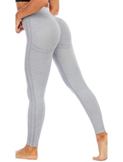 Butt Lifting Leggings for Woman,High Waisted Seamless Yoga Compression Pants Tummy Control Gym Workout Tights