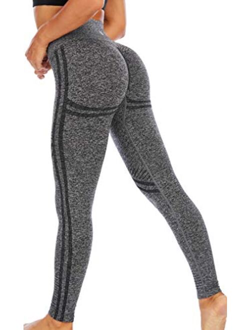 RUNNING GIRL Butt Lifting Leggings for Woman,High Waisted Seamless Yoga Compression Pants Tummy Control Gym Workout Tights