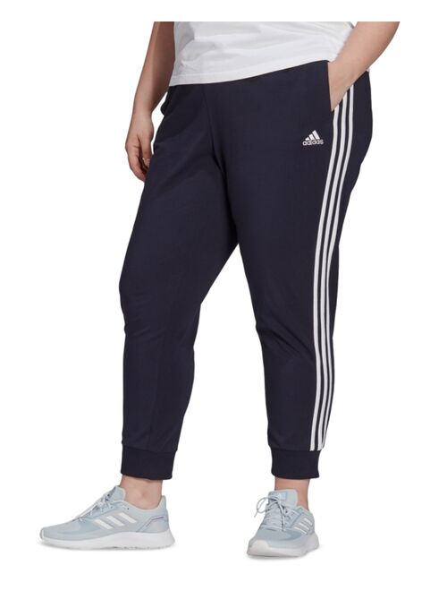 adidas Essentials Plus Size 3-Stripe Tapered Pants