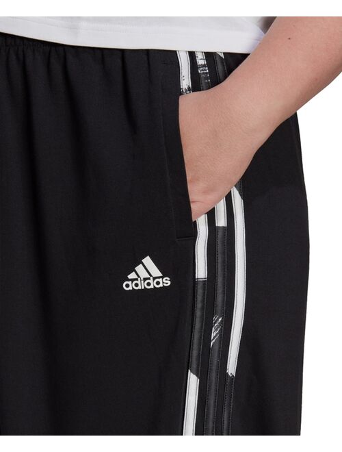 adidas Plus Size Essentials Print 3-Stripes Joggers